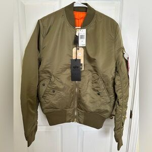 Alpha Industries Men's Khaki Bomber Jacket